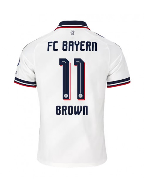 Moški Nogometna dresi replika Bayern Munich Nathaniel Brown #11 Gostujoči 2026-27 Kratek rokav Moški Nogometna dresi replika Bayern Munich Nathaniel Brown #11 Gostujoči 2026-27 Kratek rokav